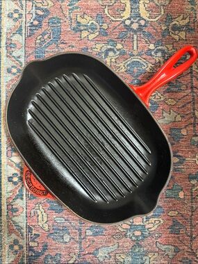 Le Creuset Red Cast Iron Oval Grill Pan